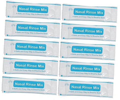 PACKOVE 40stücke Nasenspülsalz-pakete Nasenspülmischung Beuteln Für Professionelle Und Private Nasenreinigung Schnell Löslich Körnungsfrei Sicher Für Tägliche Anwendung