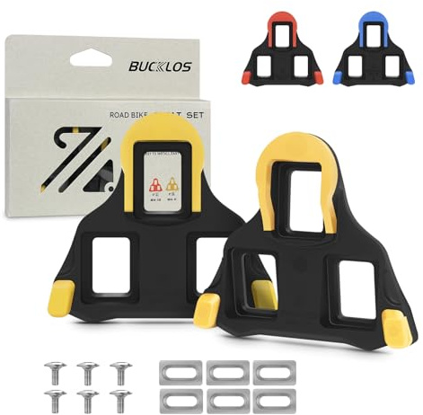 AEYINO SPD SL Cleats for Road Bike Cycling Shoes Compatible with Shimano Pedals-BH10/BH11/BH12 Float Cleats for Indoor Peloton & Outdoor Bicycle Training