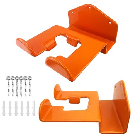 Herbicide Wall Hanger, Wall Storage Rack Set of Two Equipment Holders, Steel Heavy Organizer for Power Tools, Lawn Mower, Mower, Chainsaw