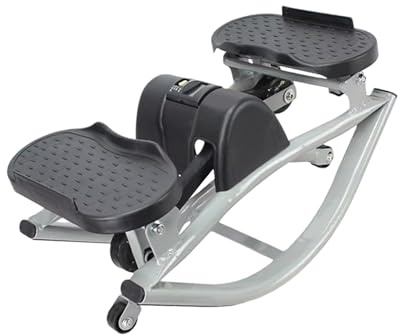 Rock Stepper - Stepper A Dondolo Da Un Lato All'altro, Allenatore Per Esercizi A Casa Con Corde Da Tirare Per Sessioni Di 15 Minuti | Macchina Per Tonificare L'anca E La Gamba Del Ginocchio, Piattafor