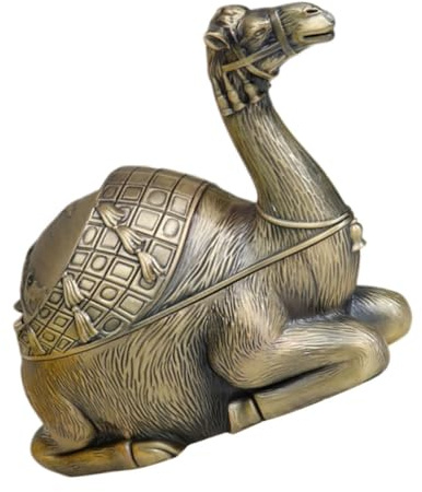 MOBUTOFU Rauchfrei Aschenbecher im Vintage European Design mit Deckel Winddichter Kamel Aschenbecher aus Zinklegierung Großer Kapazität Einfach zu Reinigen für Wohnzimmer Dekoration