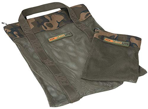 Fox Camolite Medium AirDry Bag & Hookbait Bag - Ködertasche für Karpfenköder, Angeltasche für Boilies & Pellets, Boilietasche