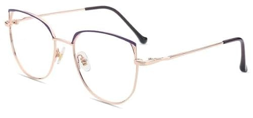 Firmoo Computer Brille Damen, Blaulichtfilter Brille ohne Sehstärke Entspiegelte Vollrand Metallbrille Arbeitsplatzbrille, Blaufilter UV Schutzbrille für Bildschirme