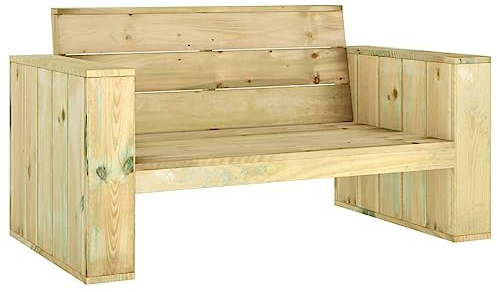 vidaXL Kiefernholz Imprägniert Gartenbank Sitzbank Holzbank Parkbank Bank Gartenmöbel Balkonbank Terrassenbank Massivholzbank 139cm
