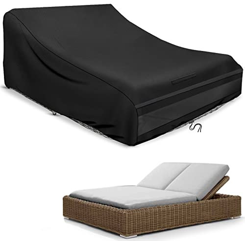 Sonnenliegen-Abdeckung für 2 Personen Doppelliege, Outdoor, wasserdicht, Doppel-Sonnenliege, Relaxer, Gartenliege, Schutzhülle, winddicht, UV-beständig…