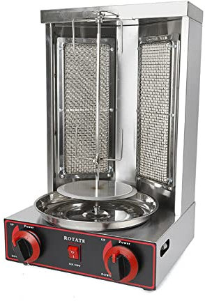 Dönergrill Gyrosgrill, 3000W Gas Doner Kebab Machine, Edelstahl Grill Grillmaschine Tischgrill Vertikal Hähnchengrill 220V