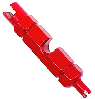 ZUFECY Bike Valve Core Repair Tool for Schrader Presta, Valve Core Remover Tool tubeless Bicycling Tires (Red)