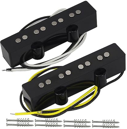 FLEOR Pickup JB Bass Alnico 5 Set pickup al manico e al ponte Misura 4 corde JB Bass Parte pickup per chitarra