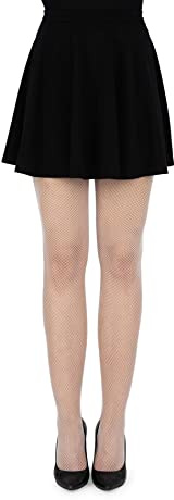 looksy Medias de Rejilla Mujer Pantimedias Italianas Finas Sexy de Cintura Alta Pantis Malla Cruzada Elegante Fiesta Moda