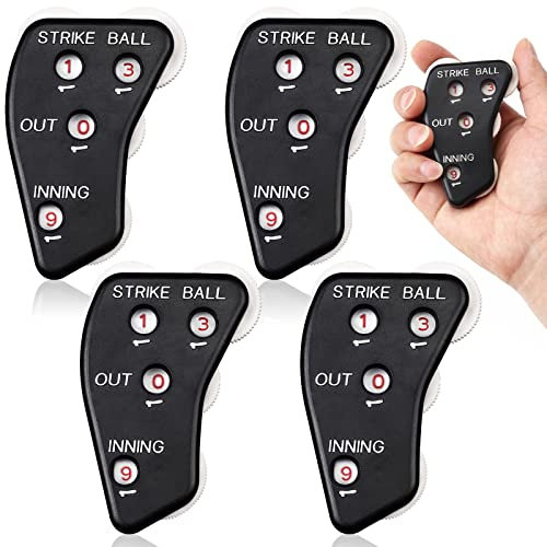 PECMER Indicatore arbitro a 4 quadranti, set di accessori per arbitro da baseball, contatore clicker, attrezzatura da arbitro da baseball, attrezzatura da arbitro per softball