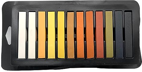 Natural Cool Set of 12 Assorted Skin Tone Soft Pastels Colors Chalk Non Toxic Pastels Set for Art Drawing Scrapbooking, Chalk Pastel Sticks for Beginners, Kids, Children and Professional Artists