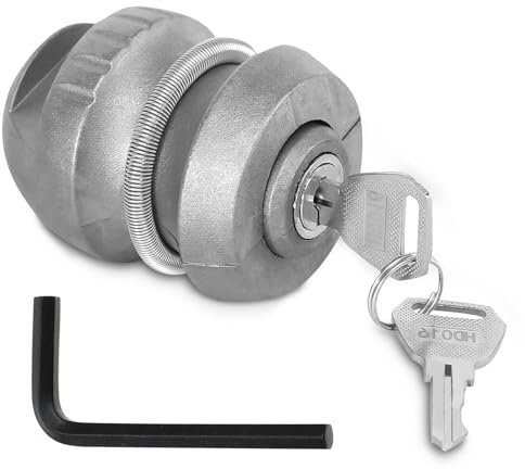Anhängerschloss Diebstahlsicherung für Kugelkupplung Anhängerkupplung Kugelschloss Diebstahlschutz Anhänger Sicherung Diebstahl Wohnwagen Anhänger Schloss Sicherheit Hitchlock mit 2 Schlüssel