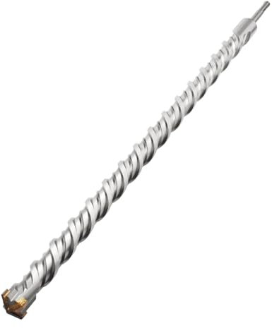 Punta SDS Plus 16 x 600 mm per martello perforatore con 4 taglienti in carburo cementato, per calcestruzzo, pietra naturale, muro di mattoni