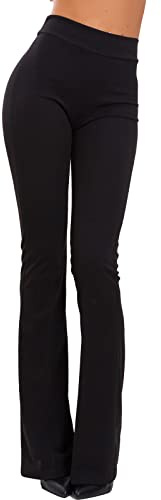 Toocool Pantaloni Donna Campana Aderenti Zampa Elefante Elasticizzati Hot Sexy JL-2148 [XS, Nero]