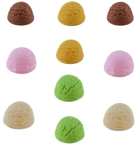 LONG XIN SERIES Simulierte Eisportionierer, künstliche Eiscreme, künstliche Desserts, Modell-DIY-Eisbecher, Zubehör für Küche, Zuhause, Party, Dekoration, Probenanzeige, Fotografie-Requisiten, 10