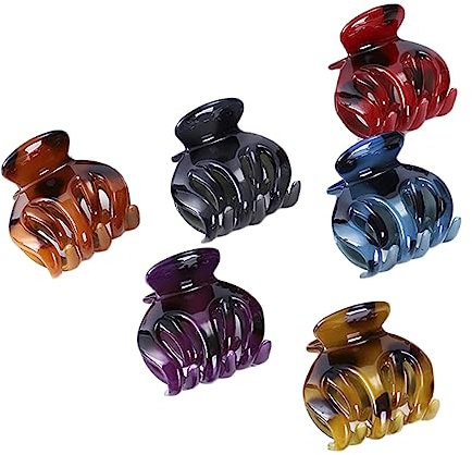 DOITOOL 6 Piezas Horquilla Pinza Cabello Estilo Retro Pinza Cabello para Niñas Simples Color Aleatorio
