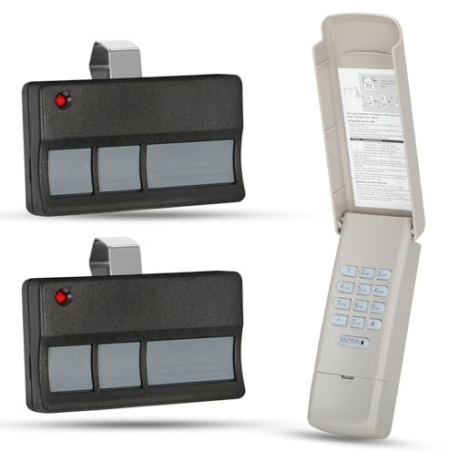 373LM Universial Garage Door Opener Keypad Remote, for Yellow Purple Green Red/Orange Learn Compatible with liftmaster Chamberlain Craftsman Garage Opener 877max G940EV-P2 878max 893max 893lm