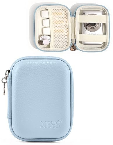 Linpr Digital Camera Case Compatible with CAMKORY/for Kodak PIXPRO FZ45/FZ55/for Lecran/for VAHOIALD/for Canon IXUS 285 HS, Small Travel Cameras Storage Holder for Accessories SD Card (Blue)