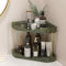Lifewit Organizador de 2 Niveles para Encimera de Baño, Organizador de Plástico para Maquillaje y Cuidado de la Piel, Bandeja y Estante para Cosméticos en Dormitorio, Tocador, Cocina (Verde)