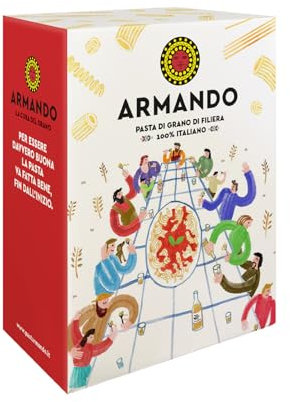 ARMANDO - Box Degustazione con 6 Pacchi da 500g di Pasta di Semola di Grano Duro di Filiera 100% Italiano - Trafilata al Bronzo – Ideale Confezione Regalo - Totale 3kg