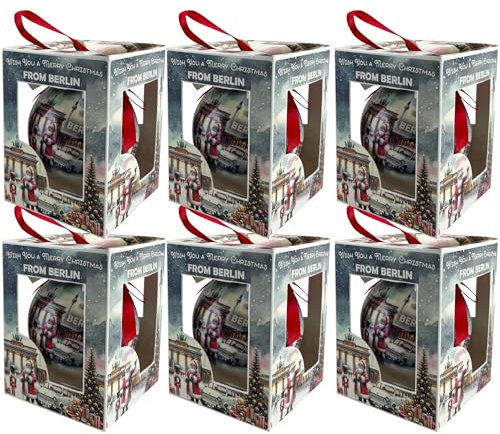 United1871 Berlin Souvenirs, Weihnachtskugeln (6er Set) Trabant DDR, Christbaumkugeln, Christbaumschmuck als Andenken