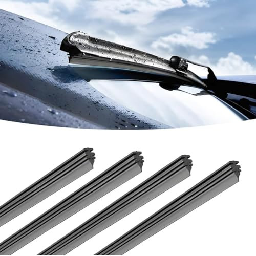 KOLZEMV 4 Pcs Gomma Tergicristallo, spazzole tergicristallo, Gomma Di Ricambio Universale Per Tergicristalli, Ricariche Per Spazzole Tergicristallo, Compatibile Con Tutti i Tergicristalli (800mm)