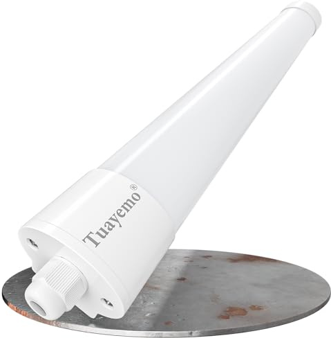 LED Feuchtraumleuchte 60cm, Werkstattlampe 18W 1800 LM, Led Deckenlampe Feuchtraum 5000K Kaltweiss, kellerlampe Wasserfest IP66, Garagenlampe Sehr Hell, Röhre lampe für garage Werkstatt Keller