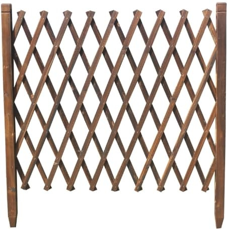 ABBNIA Clôture en Bois, Grille décorative, Panneau de clôture télescopique, Treillis de Jardin, Garde-Corps, clôture extérieure, stabilisation