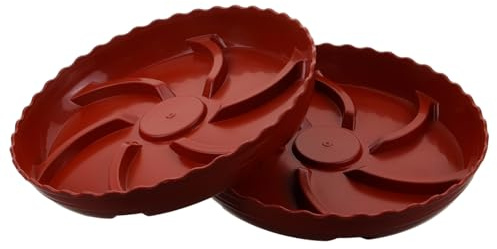 Toyvian 2 Piezas Bandeja Goteo Redonda para Macetas de Plantas Base para Drenaje de Bonsáis Plato Recogedor de Agua Accesorio de Jardinería Duradero y Resistente