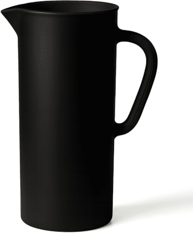 AIOS Carafe en plastique incassable Tritan Renew sans BPA 1,5 L (07 Noir)