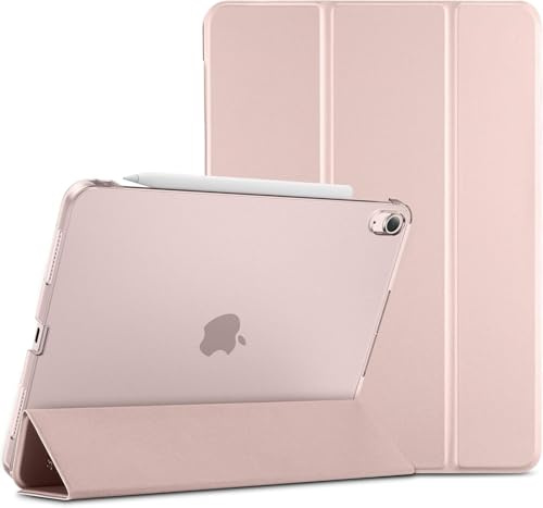 TXWLLIU Coque pour iPad Air 11 Pouces M3/M2 2025/2024 et iPad Air 5e/4e Génération 2022/2020 10,9 Pouces, Étui de Protection Ultra Fin et Léger, Veille/Réveil Automatique, Or Rose
