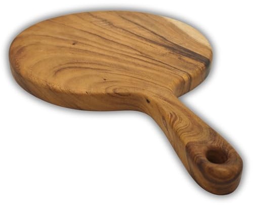 Skärbräda hackbräda serveringsbräda av hårt suarträ, ädelt och individuellt, motståndskraftigt, äkta handarbete, skärbeständigt och livsmedelssäkert handoljad tjocklek 3 cm (Malta)