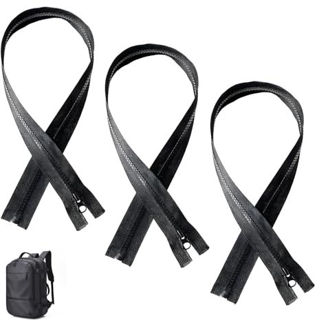 3 Stück Reißverschluss Teilbar, 80 cm Trennende Jacke Reißverschlüsse Nylon zum Nähen Zipper Universal Metall Ersatz Reissverschlus für Kleidung Mantel Bettwäsche Taschen 1-Weg offenes Ende#5