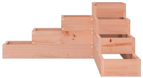 HOMELEN Scala per piante a 4 livelli, 80,5 x 79 x 36 cm, in legno massiccio, resistente alle intemperie, robusta e facile da pulire, fioriera per terrazze, aiuole rialzate per giardino