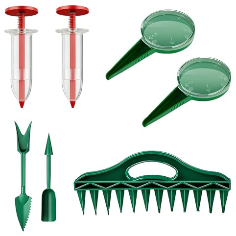 yeemeen Juego De 7 Piezas Sembradora 12 Agujeros Sembradora Semillas Ayuda A Sembrar Flores, Verduras Y Hierbas, Adecuado para Parterres, Jardines, Balcones Y Patios.