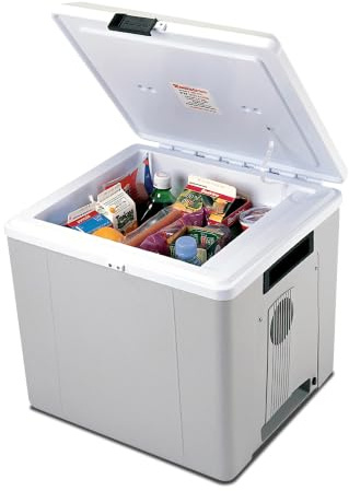 Cool Box 27.5L Electric Iceless Cooler Car Mini Fridge Refrigerator Hot and Cold Function Summer Cool Insulated Cooler Box Cool Bags for Camping Picnics Travels Keep Food Drinks Chill Grey
