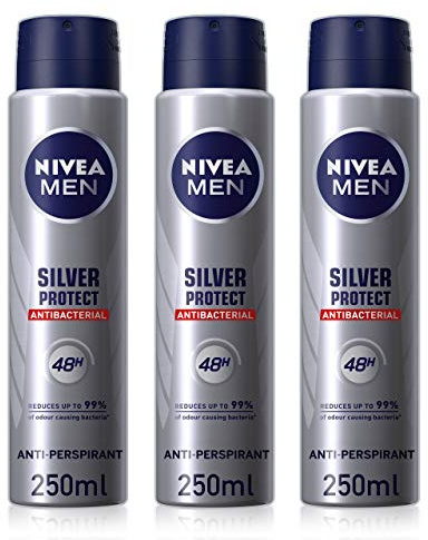 Nivea Men Silver Protect Herrenspray, 3er Pack (3 x 250 ml)