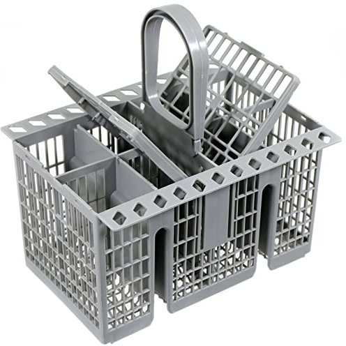 Spares2go Panier à couverts pour lave-vaisselle Cage universelle compatible avec Hotpoint, pour Indesit, pour Ariston, pour Whirlpool C00257140 C00260860 C00386607 (poignée amovible)