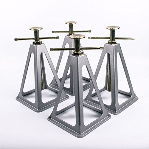 ProPlus Stützbock Set 4 Stück aus Aluminium, Sützlast bis 3600 kg für Wohnwagen oder Anhänger