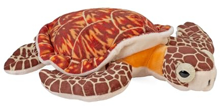Wild Republic 21475 Plüsch Meeresschildkröte, Cuddlekins Kuscheltier, Plüschtier, 20cm, braun, 12, Karettschildkröte