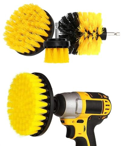 3pcs Drill Brush Scrub Brush Drill Attachment Kit, 2/3.5/4 inch Cleaner Combo Time Saving Kit And Power Scrubber Cleaning Kit, Grout Cleaner for Car, Bathroom, Wooden Floor, Laundry Room Cleaning