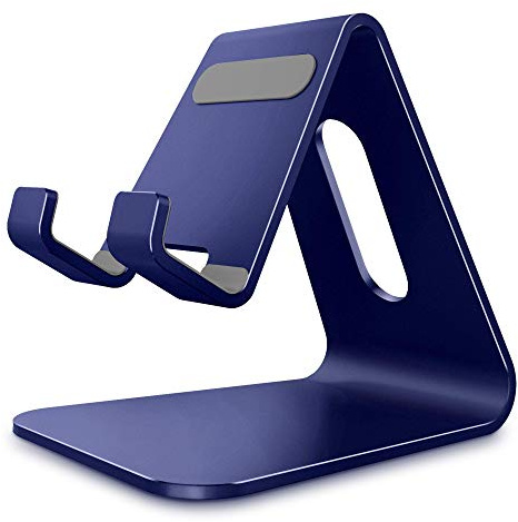 Lucrave Supporto per cellulare, culla, supporto, supporto da tavolo in alluminio, compatibile con interruttore, tutti gli smartphone (4-8) Inch