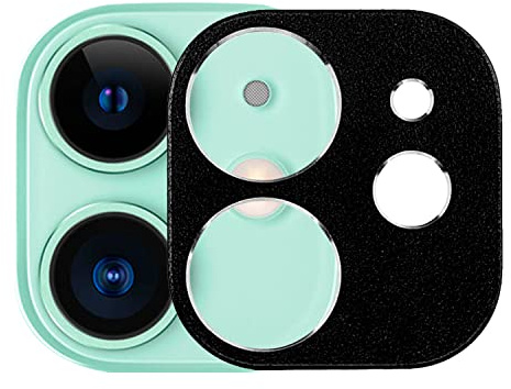 Protezione per fotocamera in metallo per iPhone 11, colore: nero