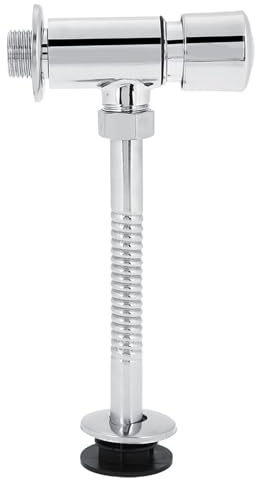 Urinal-Spülventil Strapazierfähiges Urinal-Spülventil aus Zinklegierung, Toilettenspülventil, Bidet-T-Adapter aus Metall mit Absperrventil, Hybrid-Faser-Polymer-verstärktes Design, Handdrückendes Spül