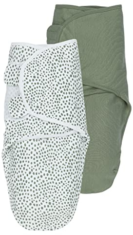 MEYCO Baby Cheetah/Uni Pucksack 2-Pack, Equipamiento para recién Nacidos (Disco de Tela para bebés de 0 a 3 Meses, Transpirable y Absorbe la Humedad, Ayuda a Dormir), Verde Bosque