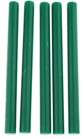 Harilla 5 STÜCKE Vintage Versiegelung Klebepistole Siegellack Wachsstifte Wachssiegel Liefert Eine Vielzahl Farben (10 Farben), Grün