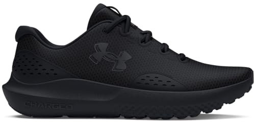 Under Armour UA Charged Surge 4 Zapatos de deporte para hombre, ligeras y transpirables deportivas de hombre, color negro/negro/negro