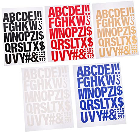 EXCEART 5stücke Aufbügelbuchstaben Patches Für Kleidungsstücke Flicken Zum Reparieren Von Kleidung Aufbügelflicken Nähflicken Patches Für Kleidung Dekorative Buchstabenpatches Patch-dekore