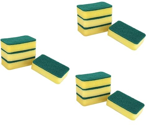Gatuida 36pcs High-Density Sponge Scouring Pads Kitchen Cleaning Cloths Dishwashing Sponge Cleaners for Kitchen Cleaning Scenarios