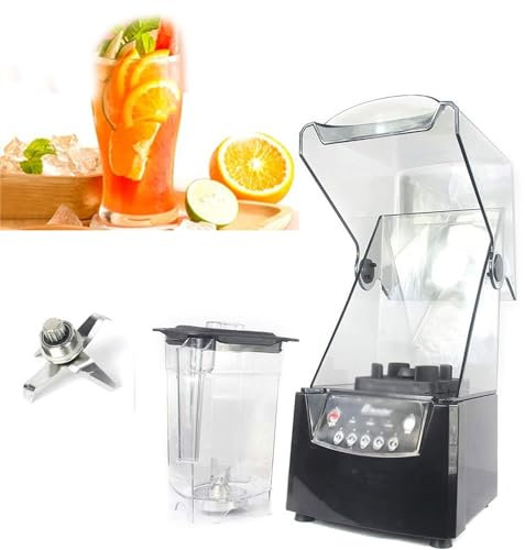 Batidora de zumo de frutas comercial, licuadora de encimera profesional de 2600 W, licuadora insonorizada de 1,8 l, con carcasa de sonido silenciosa, para restaurantes, hoteles